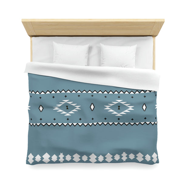 Microfiber Duvet Cover Blue Sky Southwestern Polyester Cover for Comforter, 4 Sizes Invisible Zipper Closure