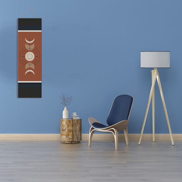 Moon Phases Wooden Plaque 6" x 20"