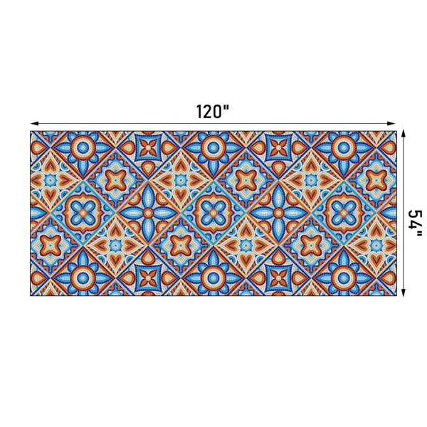 Tablecloth Mural Print Polyester Fade Resistant Table Cloth