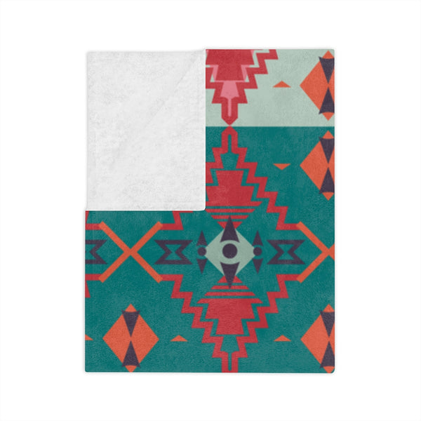 Velveteen Minky Blanket Sahara Sunset Southwestern Throw Blanket