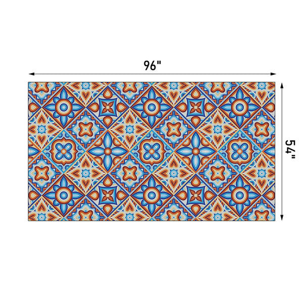 Tablecloth Mural Print Polyester Fade Resistant Table Cloth