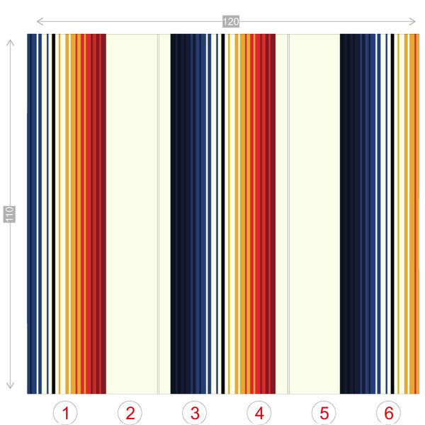 Wall Mural Wallpaper Mexican Blanket Pattern, Easy to Use Easy to Remove, 4 Sizes