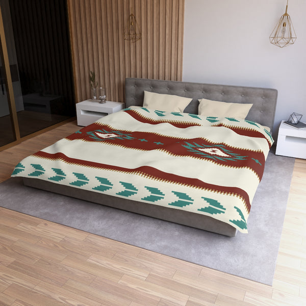 Microfiber Duvet Cover Sedona Falls Print, Twin Queen & King Sizes, Polyester Duvet Cover Bedding for Bedroom