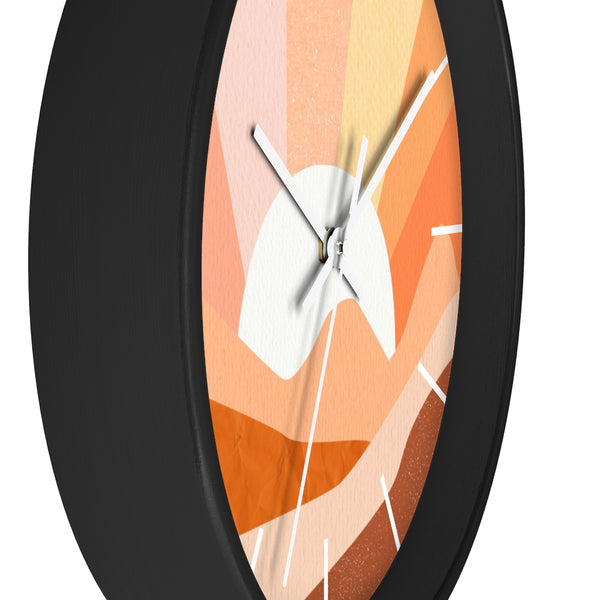 Wall Clock Silent Tick Sunrise Modern Landscape Clock for Wall Bohemian