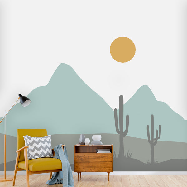 Bohemian Wall Mural for Any Room Organic Desert Scene