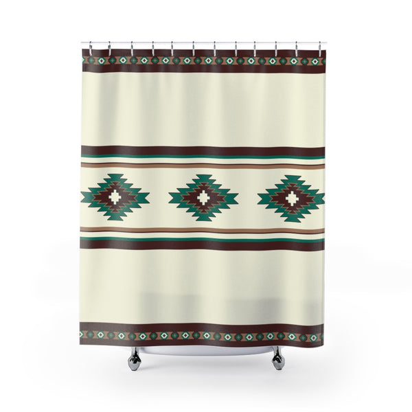 Bath Curtain Southwestern Shower Curtains for Bathroom Boho Long Curtain 71 x 74" Polyester Bathroom Decor