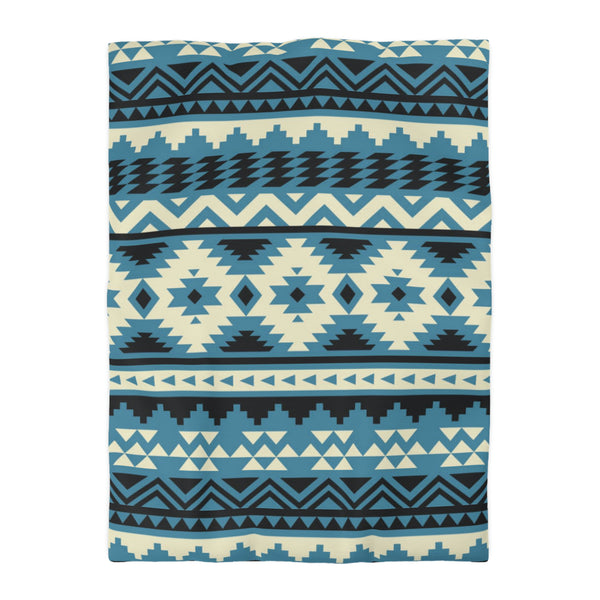 Colorado River Microfiber Duvet Cover, Southwestern Bedding Aztec Print