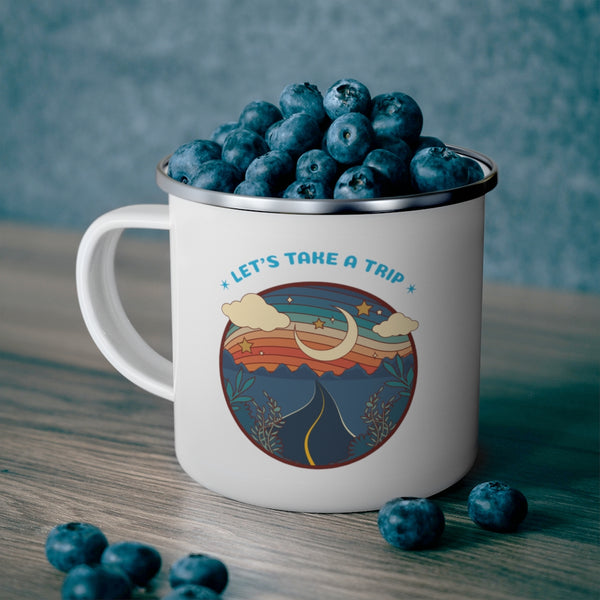 Camping Mug Gifts Travel Take a Trip Adventure Graphic Enamel Camping Mug Coffee Mug Tea Mug