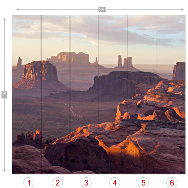 Wall Murals Wallpaper Desert Mounds Scenic Wall Decor, 4 Sizes