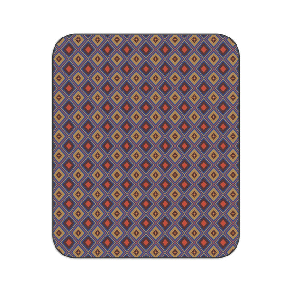Picnic Blanket Modern Diamond Pattern Lawn Picnic Blanket Beach Blanket with Strap One Size One Sized Print Gifts