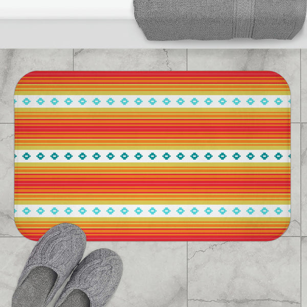 Bath Mat Boho Bath Mat Bathroom Mat Southwestern Bathroom Decor Small & Large Microfiber