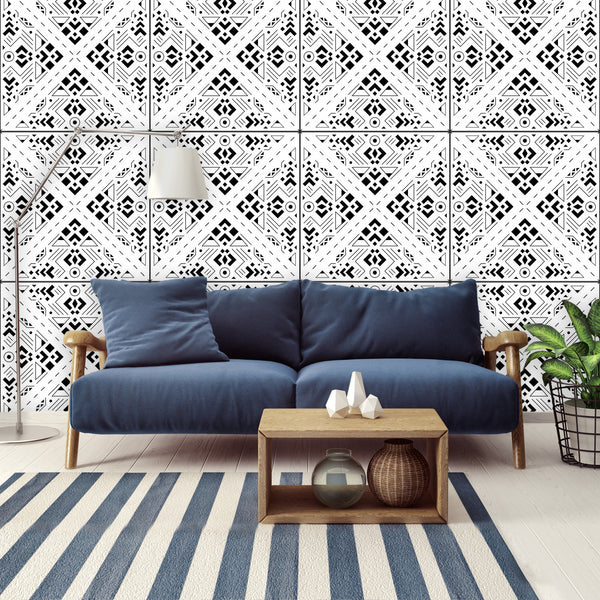 Wall Mural Wallpaper Criss Cross Minimalist Design 4 Sizes, East to Use & Remove