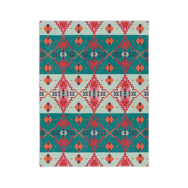 Velveteen Minky Blanket Sahara Sunset Southwestern Throw Blanket