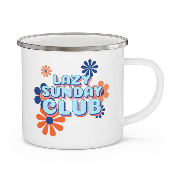 Lazy Sunday Club Gifts Camping Mug Funny Gifts Travel Enamel Camping Mug Coffee Mug Tea Mug