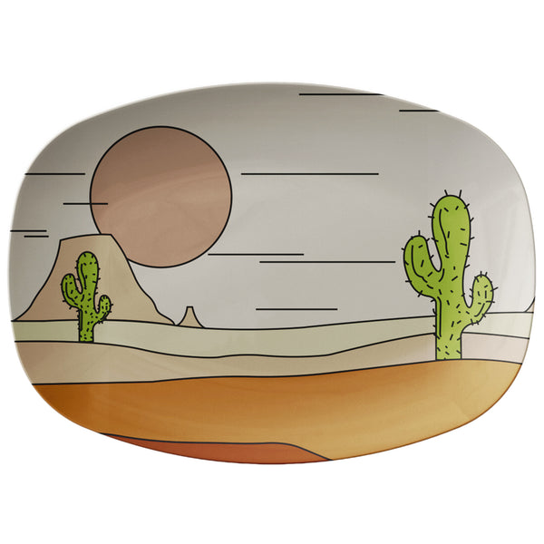 Serving Platter Plastic Midwest Desert Scene 10 x 14"