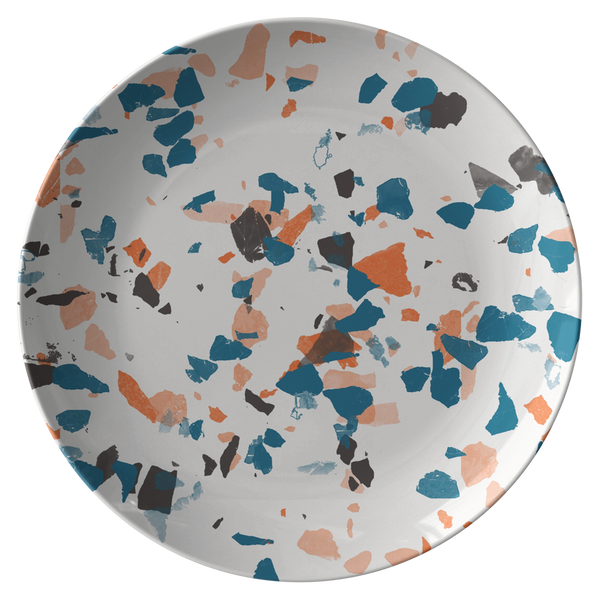 Speckled Abstract Plastic Dinner Plate