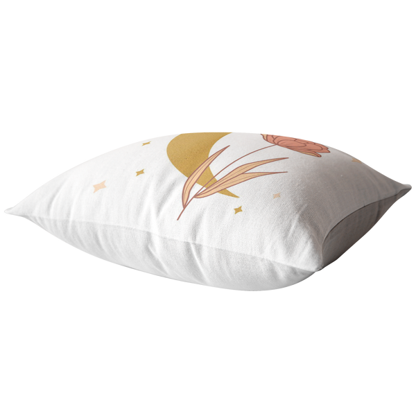 Accent Pillow, Moon Flower Throw Pillow