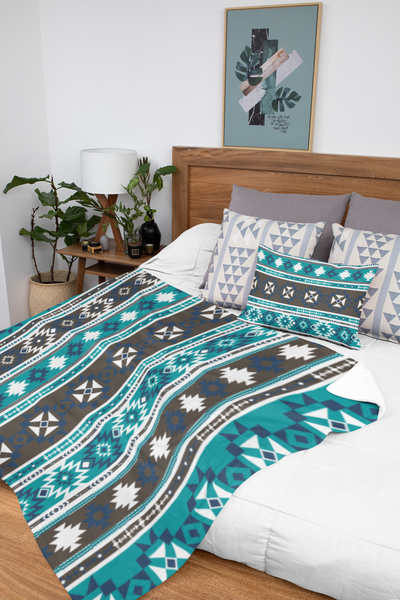 Aztec Velvet Plush Throw Blanket, Christmas Gifts, Gifts, Velveteen Plush Blanket, Throw Blanket, Southwestern, Throw Blanket Couch, Blankets & Throws