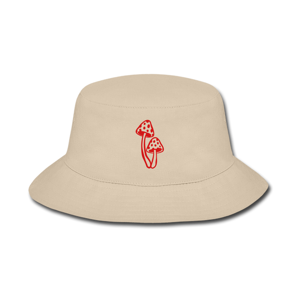 Beige Mushroom Bucket Hat - cream