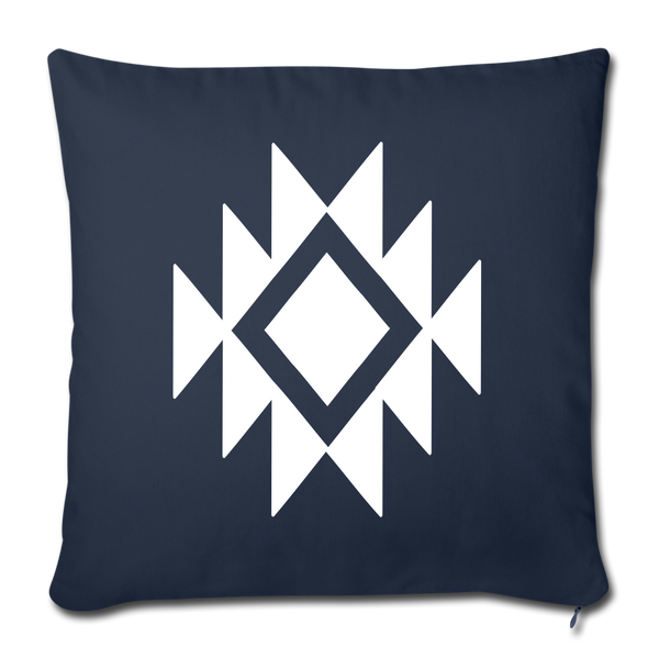 Tribal Southwest Throw Pillow Cover 18” x 18” - navy