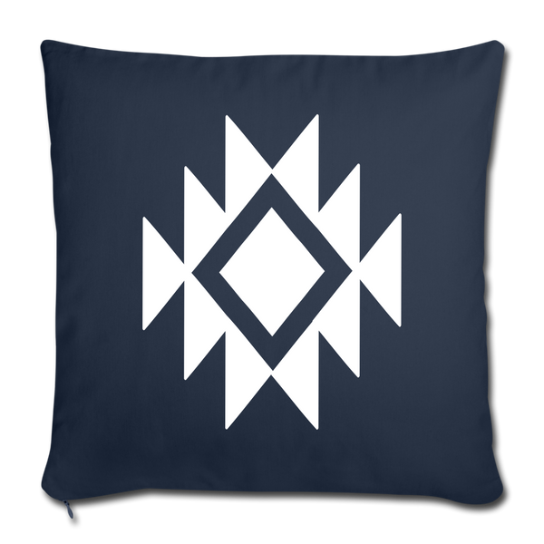 Tribal Southwest Throw Pillow Cover 18” x 18” - navy