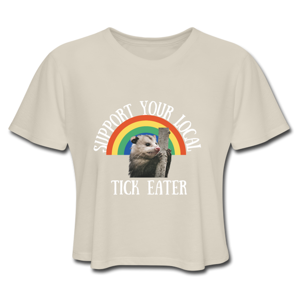 Opossum Support Women's Cropped T-Shirt - dust