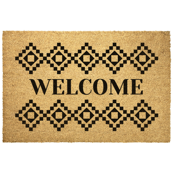 Southwestern Welcome Mat, Heavy Duty Coir Bristle