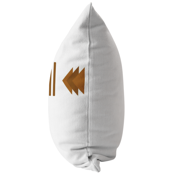 Accent Pillow, Geo Triangle Terra Cotta Brown & White