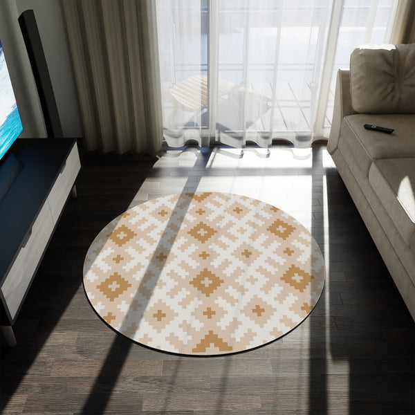 Sand Plains Southwestern Bohemian Round Rug, One Size