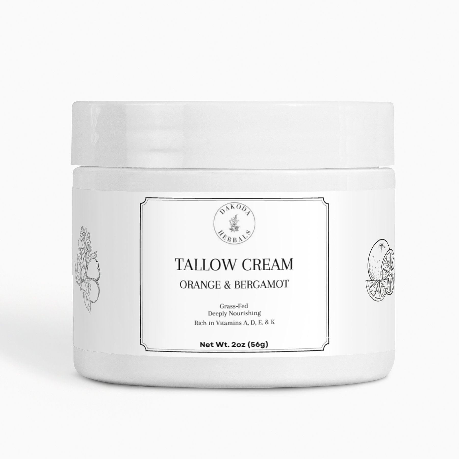 Tallow Cream Orange & Bergamot - Nourishing Moisture with a Refreshing Citrus Twist | Natural Skincare for Soft, Hydrated Skin