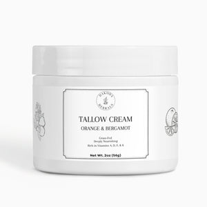 Tallow Cream Orange & Bergamot - Nourishing Moisture with a Refreshing Citrus Twist | Natural Skincare for Soft, Hydrated Skin