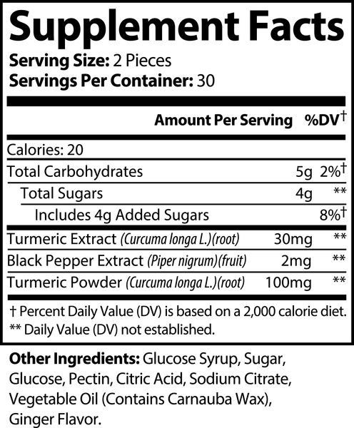 Turmeric Gummies with Black Pepper