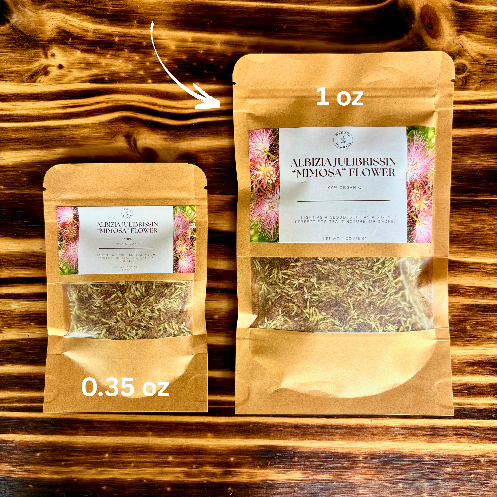Albizia Julibrissin (Mimosa Flower) – Dried. 0.35 oz or 1 oz