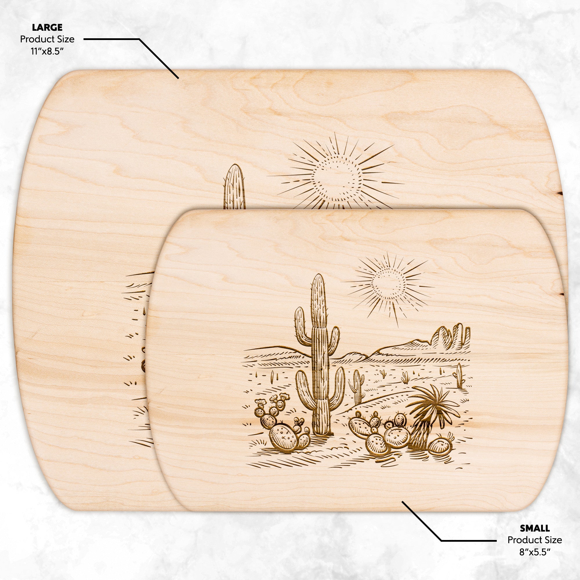 Maple Wood Cutting Board Two Sizes Walnut Wood Serving Board