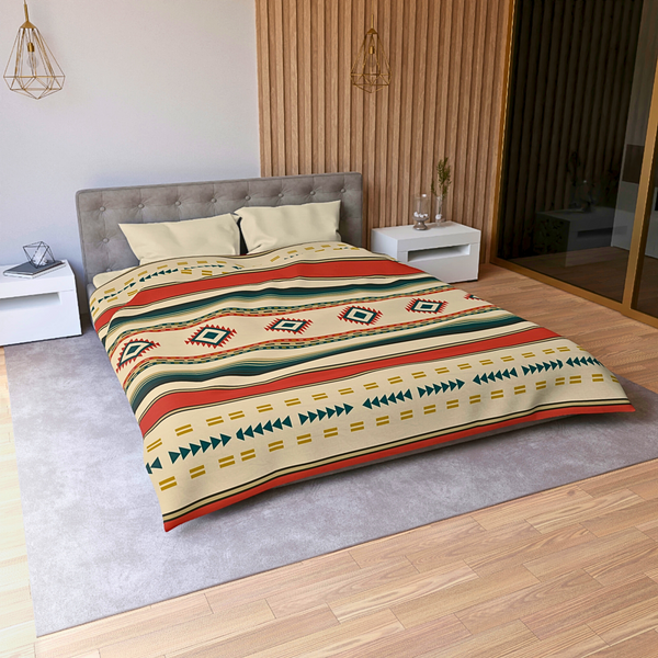 Duvet Cover for Comforter Sunrise Canyon Microfiber Duvet Cover, Farmhouse Southwestern Bedding Decor, Queen & Twin