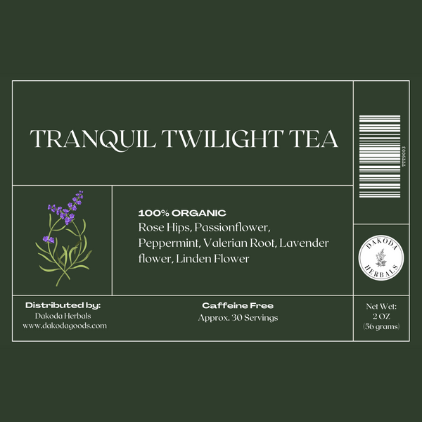 Tranquil Twilight Sleep Tea: Herbal Loose Leaf Tea Blend for Peaceful Evenings - Tea Bags Included