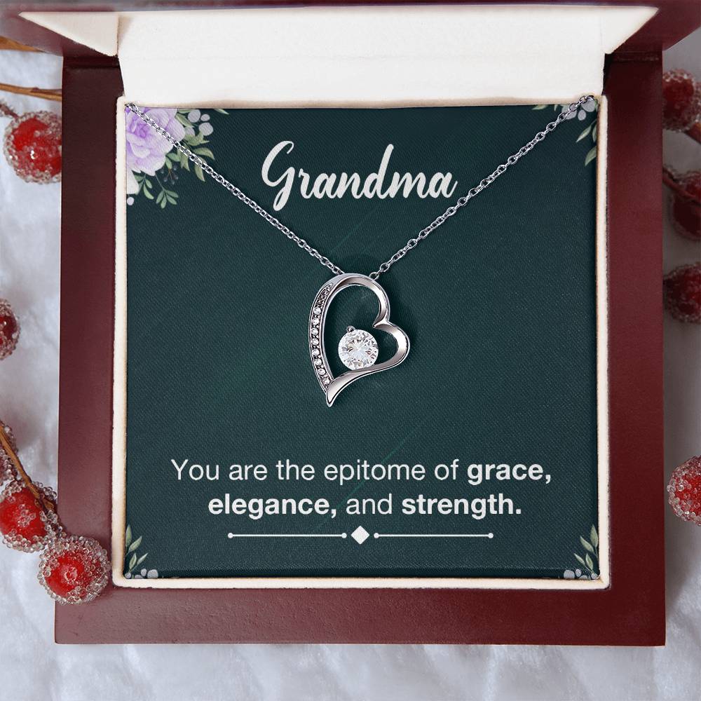 Gifts for Grandma Heart Necklace, Gifts from Grandkids