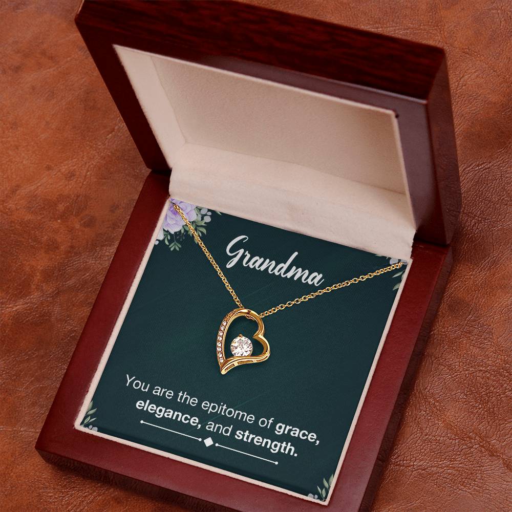 Gifts for Grandma Heart Necklace, Gifts from Grandkids