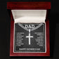 Dad Gifts for Father's Day Gifts Cross Necklace Personalized Engraving on Back