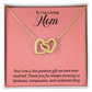 Gifts to Mom from Kids, Interlocking Heart Necklace - To Our Loving Mom