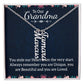 Gifts for Grandma from Grandkids Vertical Name Necklace Personalized