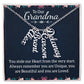 Gifts for Grandma from Grandkids Vertical Name Necklace Personalized