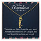 Gifts for Grandma from Grandkids Vertical Name Necklace Personalized