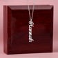 Gifts for Grandma from Grandkids Vertical Name Necklace Personalized