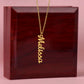 Gifts for Grandma from Grandkids Vertical Name Necklace Personalized