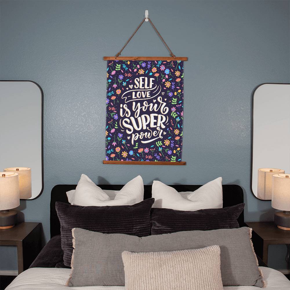 Tapiz de pared con afirmación de amor propio