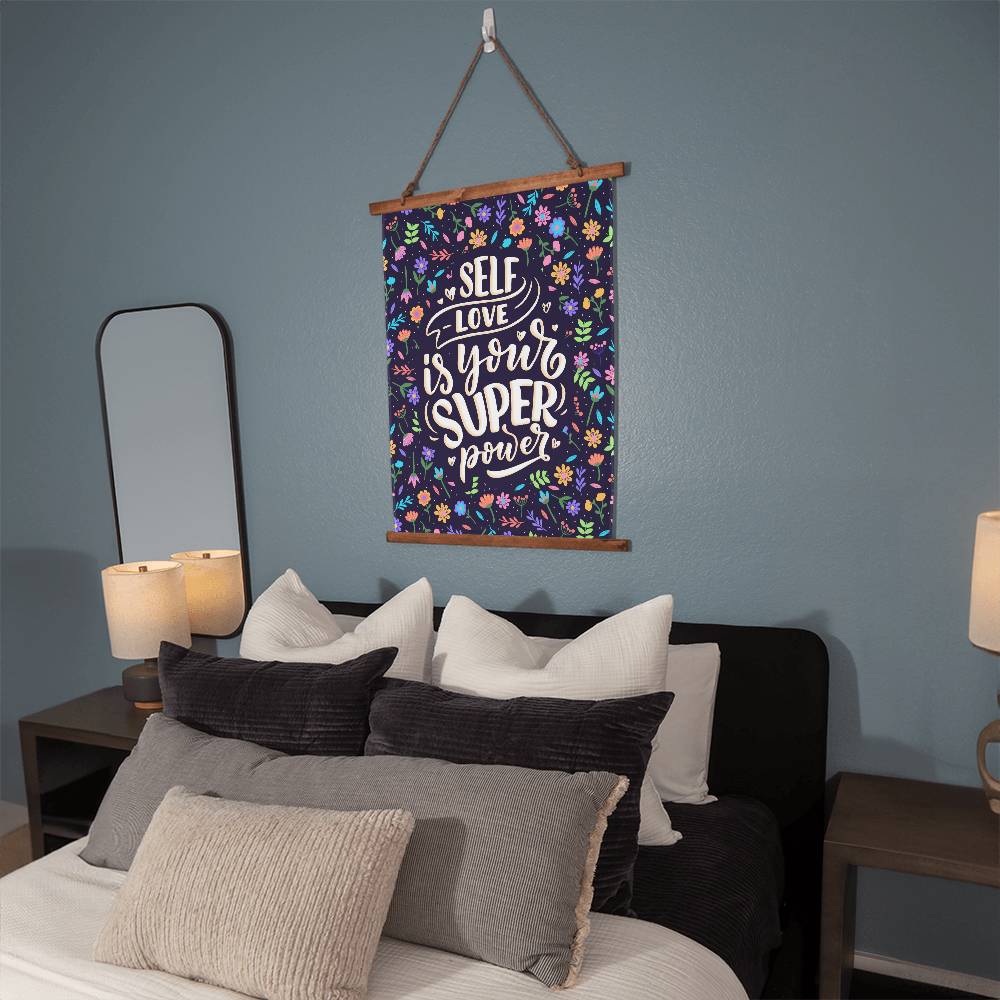 Tapiz de pared con afirmación de amor propio