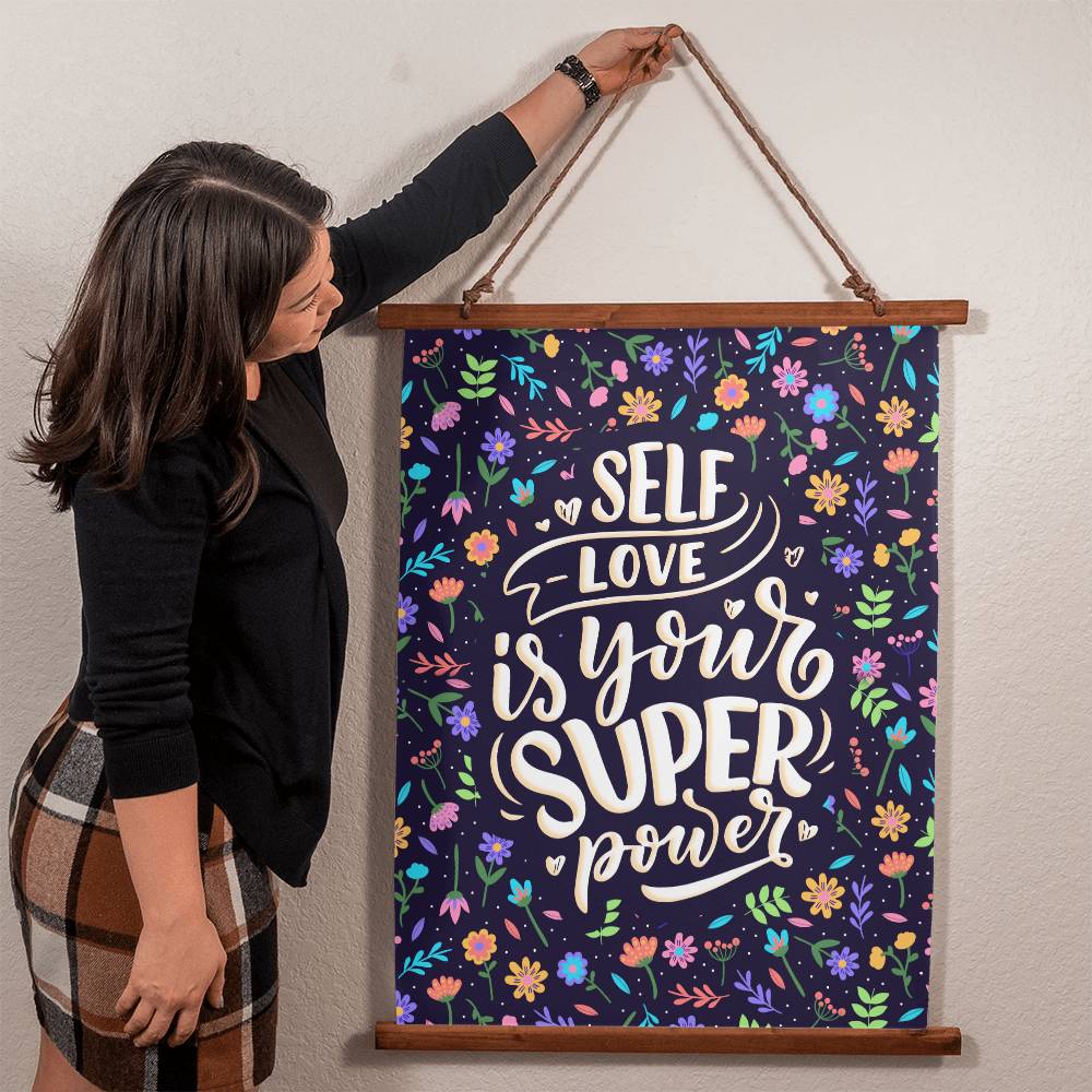 Tapiz de pared con afirmación de amor propio