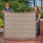 Southwestern Cotton Woven Blanket, Heirloom Blanket with Fringe