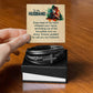 Gift to Husband from Wife Leather Cross Bracelet Gift